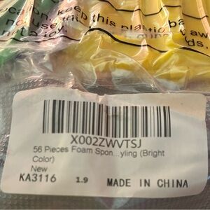 Amazon Foam Hair Styling Sponges - Yellow, Green, Pink, Blue